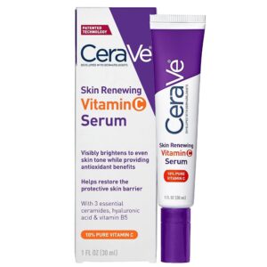 CeraVe Vitamin C Serum with Hyaluronic Acid | Brightening Face Serum with 10% Pure Vitamin C | Perfume-Free | 1 Fl. Oz