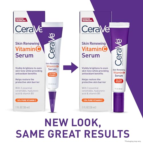 CeraVe Vitamin C Serum with Hyaluronic Acid | Brightening Face Serum with 10% Pure Vitamin C | Perfume-Free | 1 Fl. Oz