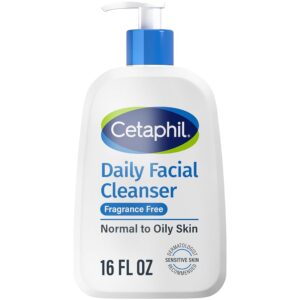 Cetaphil Each day Facial Cleanser for Delicate and Mixture to Oily Pores and skin, 16 Oz, Perfume-Free, Light Foaming, Cleaning soap-Free, Hypoallergenic Face Wash