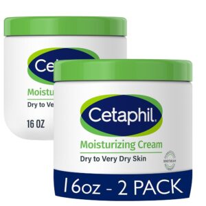 Cetaphil Hydrating Moisturizer for Face and Physique, 16 oz Twin Pack, Perfect for Dry to Very Dry Delicate Pores and skin, Perfume-Free, Non-Comedogenic, Non-Greasy Formulation