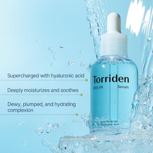 Torriden DIVE-IN Low-Molecular Hyaluronic Acid Serum, 1.69 fl oz | Intense Hydration for Dry Pores and skin | Vegan, Clear, Cruelty-Free Korean Skincare