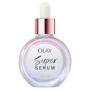 Olay Tremendous Serum 1.0 oz that includes Niacinamide, Vitamin C, Collagen Peptides, AHA, and Vitamin E