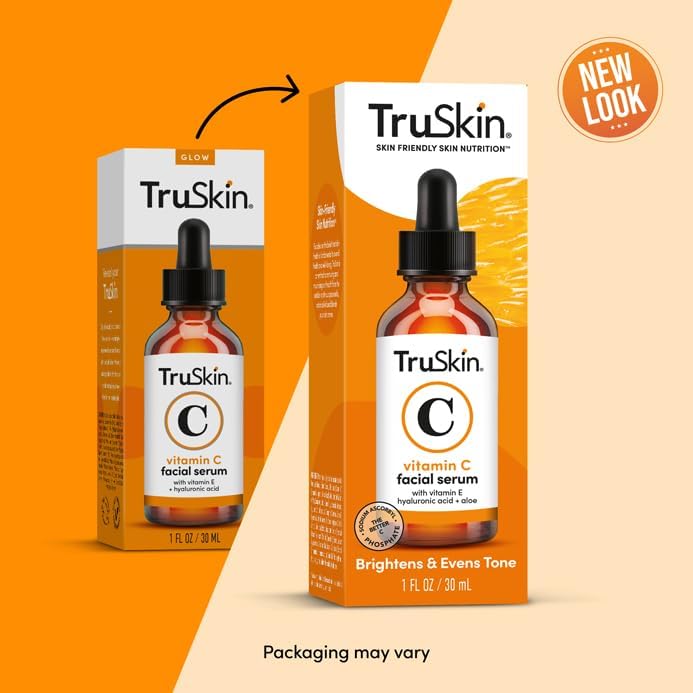 TruSkin Vitamin C Anti-Getting old Facial Serum – Brightening System with Vitamin C, Hyaluronic Acid, Vitamin E & Extra – Targets Darkish Spots, Evens Pores and skin Tone, Reduces Fantastic Traces, and...