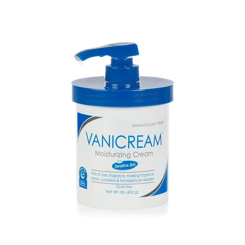 Vanicream Moisturizing Pores and skin Cream with Pump Dispenser – 16 fl oz (1 lb) – Light Moisturizer Designed for Delicate Pores and skin, Free from Widespread Irritants