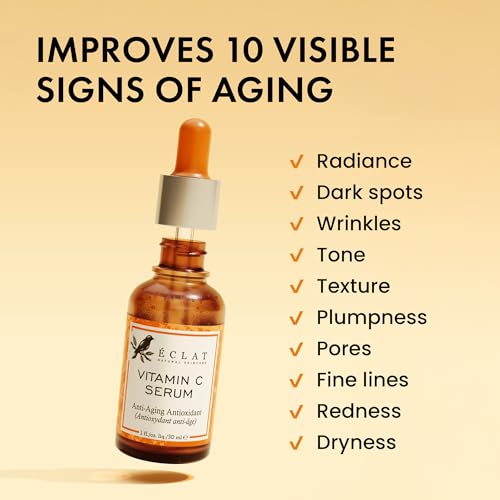 Vitamin C Facial Serum - Darkish Spot Corrector with Hyaluronic Acid, Ferulic Acid, and Vitamin E - Anti-Growing old and Brightening Method, Pure Vitamin C Pores and skin Serum